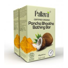 Pallava Organics: Pancha Bhootha Bathing Bar - (125gmX2) Pack of 2