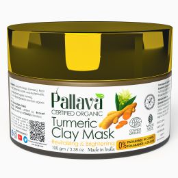 Pallava Organics: Turmeric Clay Mask - 100gm