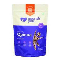 Nourish You: Tricolour Quinoa | Gluten Free | High Protein | Rich in Fiber | Superfood Grain | Healthy Diet | 500gm