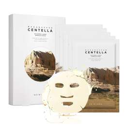 SKIN1004: Madagascar Centella Watergel Sheet Ampoule Mask  | Calming Care | Sensitive Skin | Hydrating | Glow Boost | Pack Of 5 | 25ml each