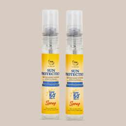 TNW - The Natural Wash: The Natural Wash Sun Protection SPF 50 Spray Mini | Broad Spectrum UVA/UVB Protection | Lightweight & Non-Greasy Sunscreen Spray | Travel Size | Pack of 2 x 10ml (20ml)