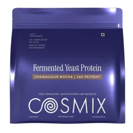 COSMIX: No-Nonsense Fermented Yeast Protein Powder | Chikmagalur Mocha | 24g Protein Per Serving | Muscle Recovery & Daily Nutrition | 500gm