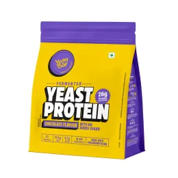 Yogabar: Yeast Protein Powder | Plant-Based Protein | Chocolate Flavor | High Protein Supplement | 500gm