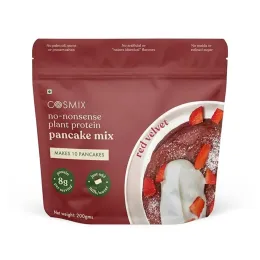COSMIX: No-Nonsense Plant Protein Pancake Mix | Red Velvet | High Protein Breakfast Mix | Healthy Pancake & Waffle Mix | 200g