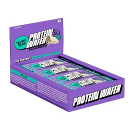 Yogabar: Protein Wafer | 10g Protein Snack | Cookies & Cream Flavor | High Protein Crunchy Wafer | Pack of 10