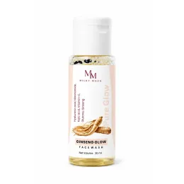 Milky Moon: Ginseng Glow Face Wash| Brightening Face Cleanser | Hydrating & Radiance Boosting Face Wash | 30ml