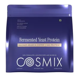 COSMIX: No-Nonsense Fermented Yeast Protein Powder | Malnad Arabica Coffee | 24g Protein Per Serving | Muscle Recovery & Daily Nutrition | 500gm
