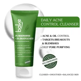 Bake Cosmetics: Bake 3% Niacinamide + 2% Salicylic Acid Face Wash For Acne & Acne Marks