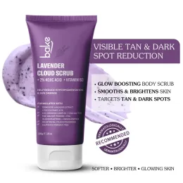 Bake Cosmetics: 2% Kojic Acid Lavender Cloud Body Scrub 200ml