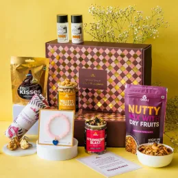 Omay Foods: Pamper & Indulge Box | Premium Wellness Gift Hamper | Healthy Snacks, Nuts & Dry Fruits 700gm