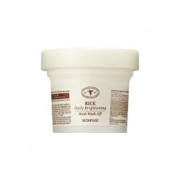 Skinfood: Rice Daily Brightening Mask Wash Off | Brightening | Hydrating | Even Skin Tone | Glow Boosting | 120Gm