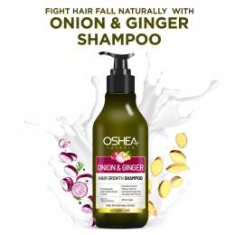 Oshea Herbals: Onion And Ginger Hair Growth Shampoo | Hair Fall Control | Strengthens Roots & Nourishes Hair | 300ml