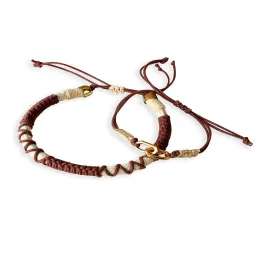 Tann Trim: Rust & Beige Thread Band | Handmade & Designer Rakhi Band
