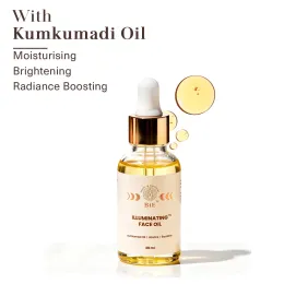 BiE: Illuminating Face Oil | With Kumkumadi Oil, Squalane & Licorice | For Glowing Skin | All Skin Types | 30ml