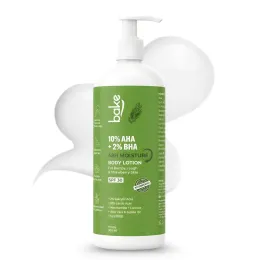 Bake Cosmetics: 10% AHA + 2% BHA Body Lotion SPF 30 with Lactic Acid for Bumpy, Rough & Strawberry Skin and 48H Moisturization  400ml