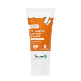 The Derma Co: 1% Hyaluronic Sunscreen | SPF 50 PA+++ | Aqua Gel | Normal to Oily Skin | 30gm