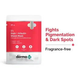The Derma Co: 1% Kojic Acid + Arbutin Face Serum Sheet Mask | 20gm