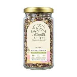 Ecotyl: Hibiscus Lush Tea | Rich in Antioxidants | Herbal Tea | 60gm