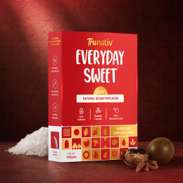 TruNativ: Everyday Sweet Gold | Allulose & Monk Fruit Sweetener Powder Loose Sugar | Zero-Calorie Sugar Substitute | 1:1 Sugar Replacer for Cooking & Baking | Keto & Diabetic Friendly | 150g (Pack of 1).