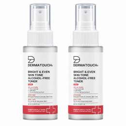 Dermatouch: BRIGHT & EVEN SKIN TONE ALCOHOL FREE TONER with 3% Niacinamide | For Dullness, Dehydration & Open Pores | Suitable For All Skin Types | 60ml