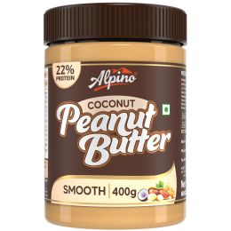 Alpino: Coconut Peanut Butter Smooth | 22 G Protein | High Protein Peanut Butter Creamy | Gluten-Free | Vegan - 400 g