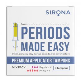 Sirona: Premium Applicator Tampons by Sirona Mix Pack (8 Pcs)