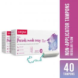 Sirona: Premium Digital Tampon (Medium Flow)- 40 Tampon (2 Pack - 20 Tampon Each)