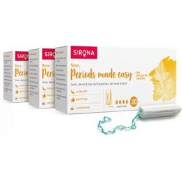 Sirona: Premium Digital Tampon (Heavy Flow) - 60 Tampon (3 Pack - 20 Tampon Each)