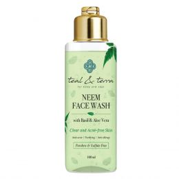 Teal and Terra: Neem Face Wash With Basil & Aloe Vera - 100ml