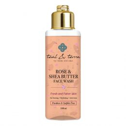 Teal and Terra: Rose And Shea Butter Face Wash - 100ml
