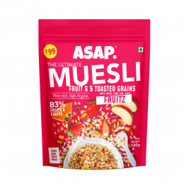 WIMWI Foods: Wholegrain Muesli Fruitz| High Protein Breakfast Muesli - 120 gm