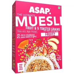 WIMWI Foods: Wholegrain Muesli Fruitz| High Protein Breakfast Muesli - 420 gm