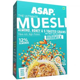 WIMWI Foods: Wholegrain Muesli Badam Milk| High Protein Breakfast Muesli - 420 gm