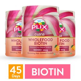 Plix Life: Olena Plant-Based 10000mcg+ Biotin - Orange Burst - 360 gm (Pack of 3)