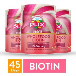 Plix Life: Olena Plant-Based 10000mcg+ Biotin - Watermelon 360 gm (Pack of 3)