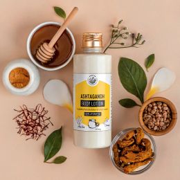Amrutam: Ashtagandh Body Lotion- Ayurvedic lotion inspired by Rudrabhishekam & temple secrets - 200 ml