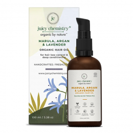 Juicy Chemistry: Marula, Argan & Lavender Hair Oil for Damaged and Dry Hair - 100 ml