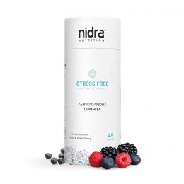 Nidra Nutrition: Ashwagandha Gummies | Stress Free Gummies | Natural Mixed Berry Flavour - 45 Gummies (Pack of 12)