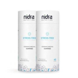 Nidra Nutrition: Ashwagandha Gummies | Stress Free Gummies | Natural Mixed Berry Flavour - 45 Gummies (Pack of 2)