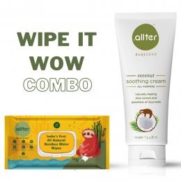 Allter : Wipes (Regular Pack) & Soothing Cream - Pack of 2