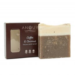 Anour: Coffee & Coconut Vegan Bathing Soap - 100 gm