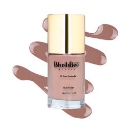 BlushBee Organic Beauty: 12 Free, Vegan Nail Polish - Niva, Light Nude - 11 ml