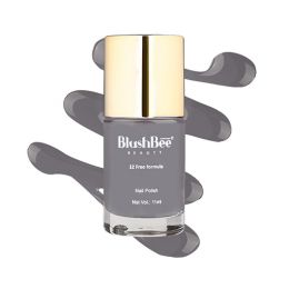 BlushBee Organic Beauty: 12 Free, Vegan Nail Polish - Zuari, Grey - 11 ml