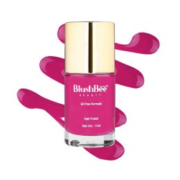 BlushBee Organic Beauty: 12 Free, Vegan Nail Polish - Zuni, Fuscia pink - 11 ml