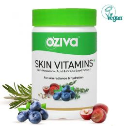 Oziva: Skin Vitamins (With Hyaluronic Acid and Grape Seed Extract) - 60 Capsules