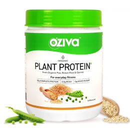 Oziva: Organic Plant Protein (30g Unflavoured Vegan Protein - Pea Protein - Brown Rice Protein & Quinoa) - 500 gm