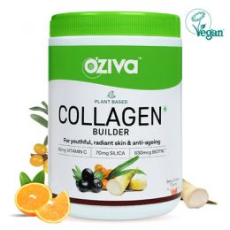 Oziva: Plant Based Collagen Builder Powder (With Vitamin C & Biotin) - Berry Orange - 250 gm