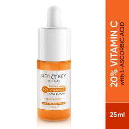 Dot & Key: 20% Vitamin C Face Serum (Freshly Made) With Pure L-Ascorbic Acid - 25ml