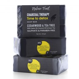 Nature Trail: Charcoal Therapy Soap Bar Combo - 375 gm (Pack Of 3)