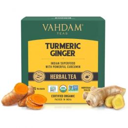Vahdam Teas: Turmeric Ginger Herbal Tea 30gm